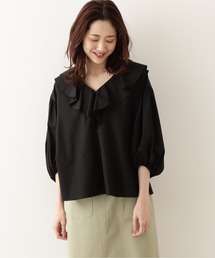 NATURAL BEAUTY BASIC | ラッフルカラーブラウス/0171210670(シャツ/ブラウス)