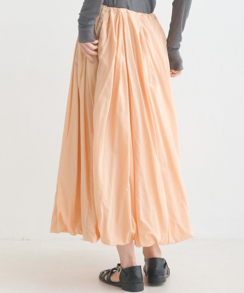 OMNES（オムネス）の「綿サテンガーゼ 吊り紐付き2重バルーンスカート（スカート・レディース・グレー系その他/サーモンピンク/チャコール・FREE）」の20枚目の写真