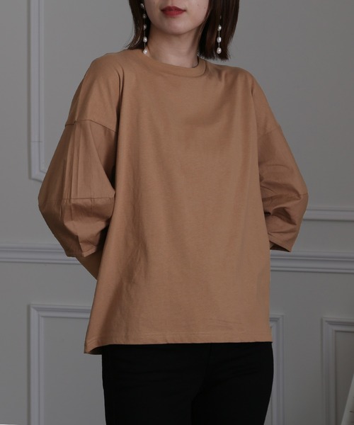ElegChic(エレグシック)の「バックリボンコットントップス(Tシャツ/カットソー・レディース・ブラック/オフホワイト/モカ・M/4L/XL)」の14枚目の写真
