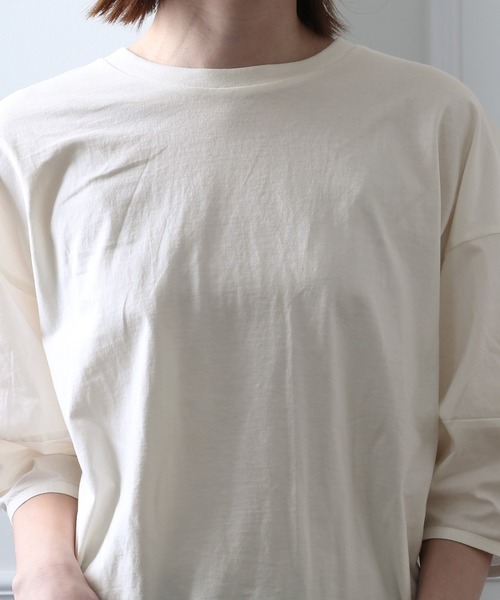 ElegChic(エレグシック)の「バックリボンコットントップス(Tシャツ/カットソー・レディース・ブラック/オフホワイト/モカ・M/4L/XL)」の19枚目の写真