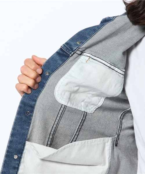 NANO universe(ナノユニバース)の「A.P.C(アーペーセー)/ NewBlousonJeanStretch(デニムジャケット・メンズ・ブルー・SMALL/XX-SMALL/X-SMALL/MEDIUM)」の10枚目の写真