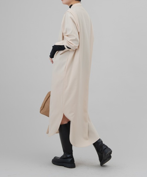Aunt Marie's(アントマリーズ)の「ショルダータックピンタックシャツワンピース(ワンピース・レディース・ベージュ/アイボリー/ブラック/ナチュラル/ブルー・FREE)」の14枚目の写真