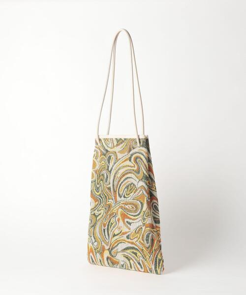 green label relaxing（グリーンレーベルリラクシング）の「トール ジャカード ドロスト ハンド ショルダー 2WAY バッグ（ショルダーバッグ・レディース・ブラック/ブラウン/ライム・FREE）」の4枚目の写真