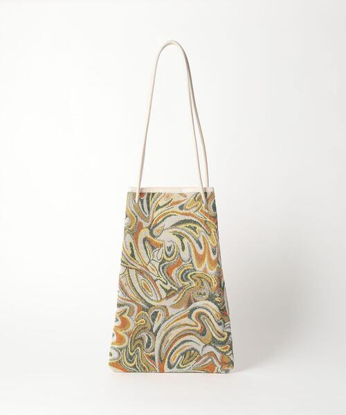 green label relaxing（グリーンレーベルリラクシング）の「トール ジャカード ドロスト ハンド ショルダー 2WAY バッグ（ショルダーバッグ・レディース・ブラック/ブラウン/ライム・FREE）」の5枚目の写真