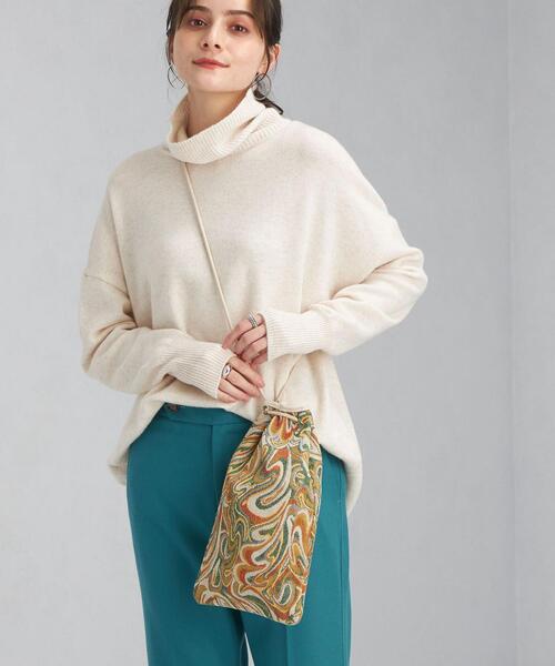 green label relaxing（グリーンレーベルリラクシング）の「トール ジャカード ドロスト ハンド ショルダー 2WAY バッグ（ショルダーバッグ・レディース・ブラック/ブラウン/ライム・FREE）」の15枚目の写真