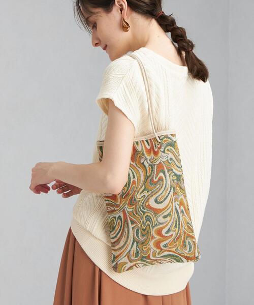 green label relaxing（グリーンレーベルリラクシング）の「トール ジャカード ドロスト ハンド ショルダー 2WAY バッグ（ショルダーバッグ・レディース・ブラック/ブラウン/ライム・FREE）」の14枚目の写真