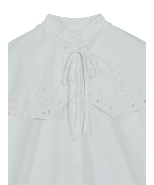 Ameri（アメリ）の「PENTAGON LACE COLLAR BLOUSE（シャツ/ブラウス・レディース・ホワイト/ブラウン/ブルー・FREE）」の19枚目の写真