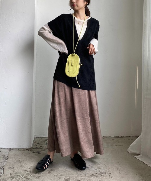 CAPRICIEUX LE'MAGE(カプリシューレマージュ)の「モザイクピーチタッチフレアスカート(スカート・レディース・ベージュ/ブラウン/アイボリー・FREE)」の17枚目の写真