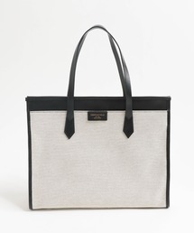 CHRISTIAN VILLA☆しっとりレザー大人のキャンバスBAGスクエア型