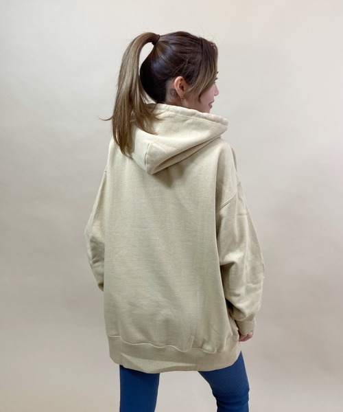 VANS（バンズ）の「VANS/バンズ  ビッグシルエット  カレッジロゴパーカー   121K1030800（パーカー・レディース・ベージュ/ネイビー/グレー・M/S）」の11枚目の写真