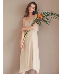 ALEXIA STAM | Back Ribbon Plain Satin Dress/バックリボンプレーンサテンドレス(ワンピース)