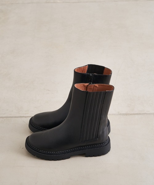 DouDou（ドゥドゥ）の「【新色追加】サイドゴアブーツ（ブーツ・レディース・ブラック/カーキ/ベージュ・M/L）」の12枚目の写真