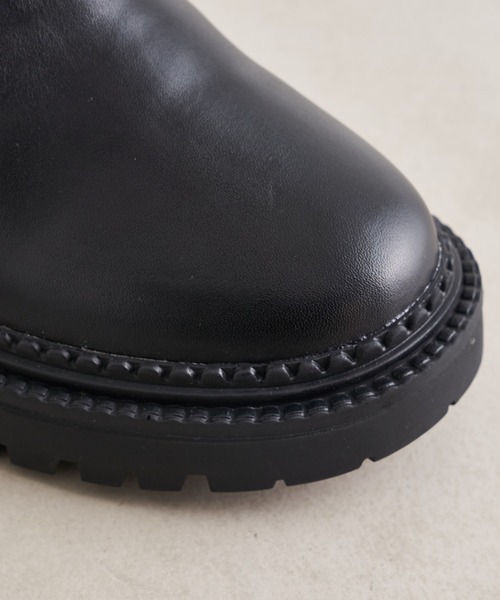 DouDou（ドゥドゥ）の「【新色追加】サイドゴアブーツ（ブーツ・レディース・ブラック/カーキ/ベージュ・M/L）」の5枚目の写真