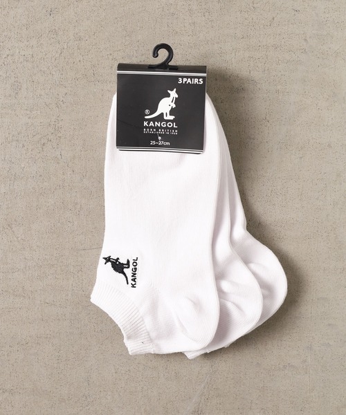 KANGOL(カンゴール)の「/KANGOL/ソリッドカラーワンポイントソックス(ソックス/靴下・メンズ・その他3/その他/その他1/ブラック系その他/ブラック/ブラック系その他2/その他2/ホワイト系その他/ホワイト系その他3/ホワイト/ブラック系その他3/ホワイト系その他2・MEDIUM)」の2枚目の写真