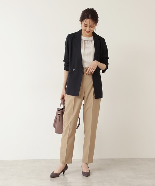 NATURAL BEAUTY BASIC（ナチュラルビューティーベーシック）の「ダブルテーラードジャケット/0171255812（テーラードジャケット・レディース・ネイビー/ブラウン/ブラウン系その他5・SMALL/MEDIUM）」の4枚目の写真