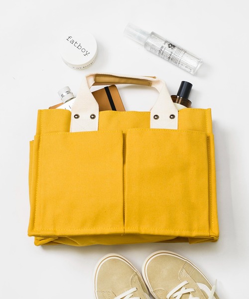 SETUP7(セットアップセブン)の「普段使いにちょうどいいサイズ感。【SETUP7】ユーティリティキャンバストート ツールバッグ KNF(トートバッグ・レディース・ホワイト/ブラック/その他/グリーン・FREE)」の12枚目の写真