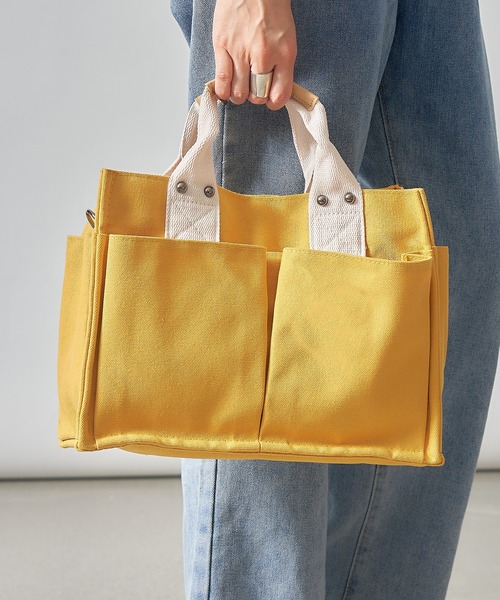 SETUP7(セットアップセブン)の「普段使いにちょうどいいサイズ感。【SETUP7】ユーティリティキャンバストート ツールバッグ KNF(トートバッグ・レディース・ホワイト/ブラック/その他/グリーン・FREE)」の11枚目の写真