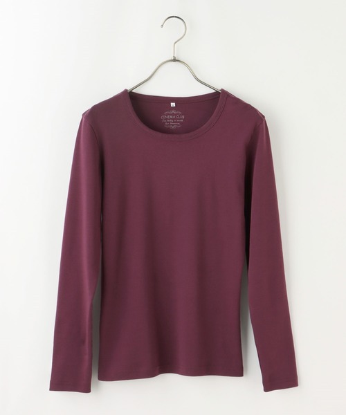 Honeys（ハニーズ）の「オーガニックＵネックＴ（Tシャツ/カットソー・レディース・ブルー系その他/ブラック/ボルドー/グレイッシュベージュ/ホワイト/ベージュ系その他・LL/M/L）」の16枚目の写真