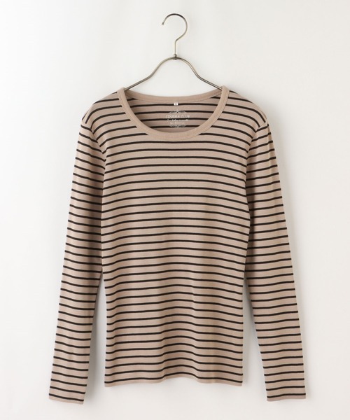 Honeys（ハニーズ）の「オーガニックＵネックＴ（Tシャツ/カットソー・レディース・ブルー系その他/ブラック/ボルドー/グレイッシュベージュ/ホワイト/ベージュ系その他・LL/M/L）」の13枚目の写真