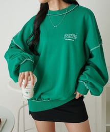 WEGO | WEGO/【WEB限定】インサイドアウトステッチロゴプルオーバー(スウェット)
