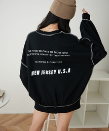 WEGO | WEGO/【WEB限定】インサイドアウトステッチロゴプルオーバー(スウェット)