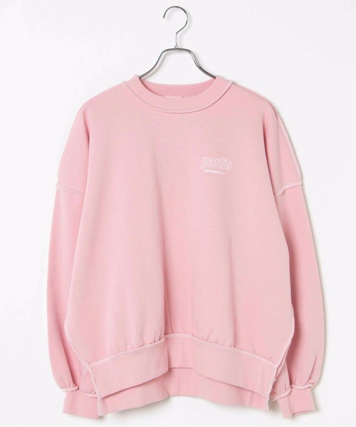 WEGO(ウィゴー)の「WEGO/【WEB限定】インサイドアウトステッチロゴプルオーバー(スウェット・レディース・ブルー/ホワイト/グリーン/ブラック/杢グレー/ピンク・FREE)」の8枚目の写真