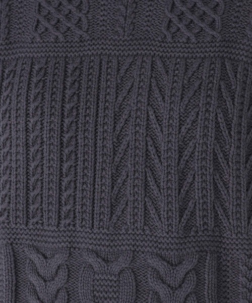 studio CLIP(スタディオクリップ)の「5ゲージハイネックパッチワークベスト(ベスト・レディース・マスタード/ネイビー/アイボリー・FREE)」の7枚目の写真