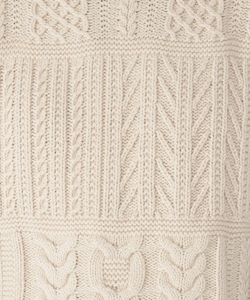 studio CLIP(スタディオクリップ)の「5ゲージハイネックパッチワークベスト(ベスト・レディース・マスタード/ネイビー/アイボリー・FREE)」の9枚目の写真