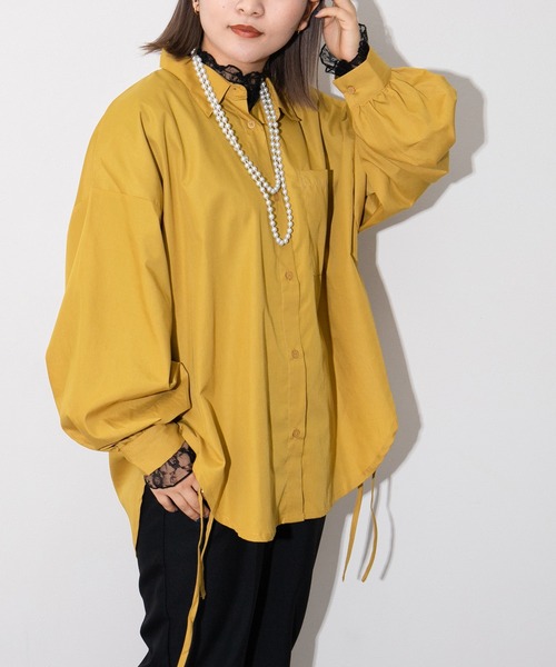 kutir（クティール）の「ドローコードシャツ（シャツ/ブラウス・レディース・マスタード/グレー/ホワイト・FREE）」の3枚目の写真