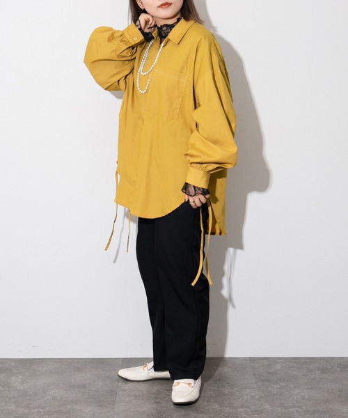 kutir（クティール）の「ドローコードシャツ（シャツ/ブラウス・レディース・マスタード/グレー/ホワイト・FREE）」の13枚目の写真