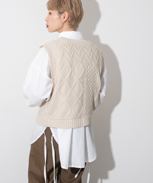 kutir（クティール）の「ドローコードシャツ（シャツ/ブラウス・レディース・マスタード/グレー/ホワイト・FREE）」の14枚目の写真