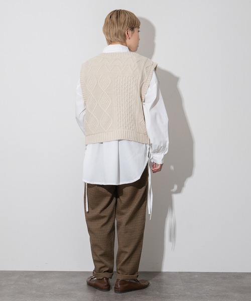 kutir（クティール）の「ドローコードシャツ（シャツ/ブラウス・レディース・マスタード/グレー/ホワイト・FREE）」の4枚目の写真