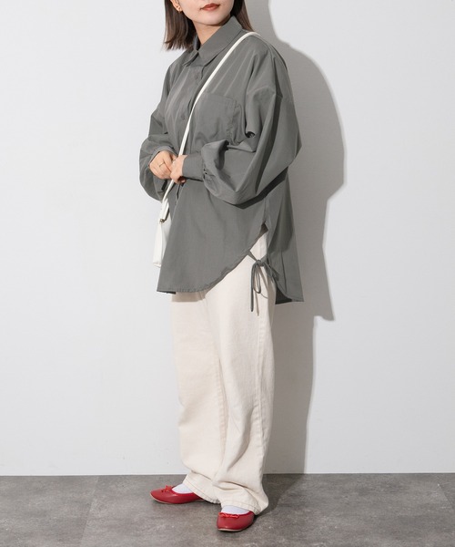 kutir（クティール）の「ドローコードシャツ（シャツ/ブラウス・レディース・マスタード/グレー/ホワイト・FREE）」の15枚目の写真