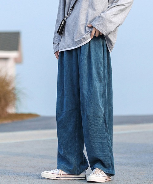 CORPUS TOKYO(コーパス トーキョー)の「Lazy Tokyo ワイドイージーコーデュロイパンツ(その他パンツ・メンズ・ブルー/カーキ/ベージュ/ブラック・3/4/2/1)」の15枚目の写真