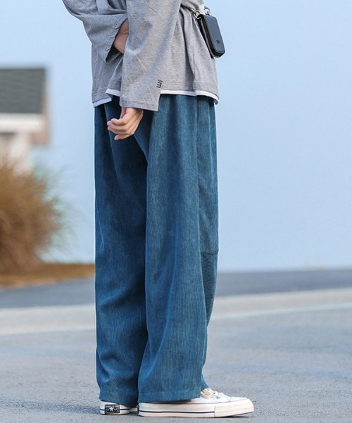 CORPUS TOKYO(コーパス トーキョー)の「Lazy Tokyo ワイドイージーコーデュロイパンツ(その他パンツ・メンズ・ブルー/カーキ/ベージュ/ブラック・3/4/2/1)」の22枚目の写真