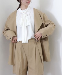 【setupにも】ワンボタンノーカラージャケット