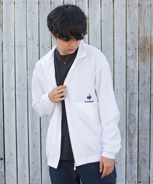 le coq sportif(ルコックスポルティフ)の「ソロテックスウインドジャケット(裏メッシュ) ウェア ウインドブレーカー ウィンドブレーカー トレーニング トレーニングウェア スポーツウェア(ジャージ・メンズ・ブラック/ホワイト/ネイビー・L/XL/XXL/S/M)」の5枚目の写真