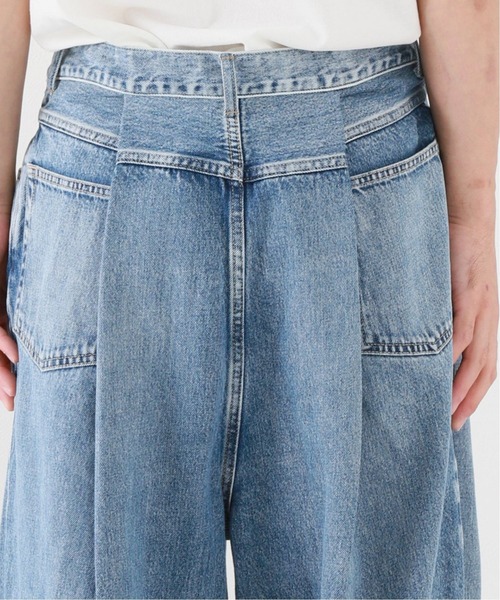 URU（ウル）の「【URU / ウル】TUCK PANTS INDIGO（デニムパンツ  