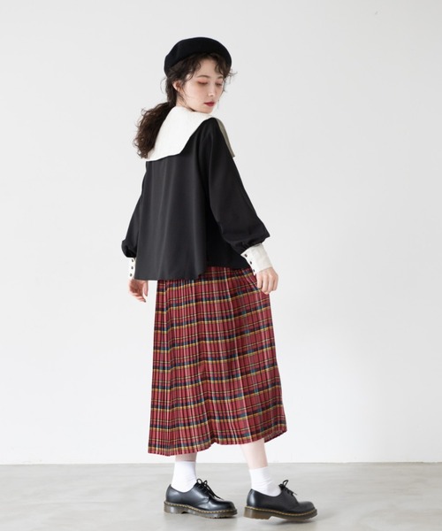 idem（イデム）の「square sailor collar blouse/スクエア
