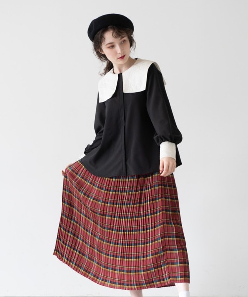 ブラウス シャツ ポイントカラーシャツ/Point Collar Shirt レディース セーラーカラーブラウス レディース トップス シャツ レース襟