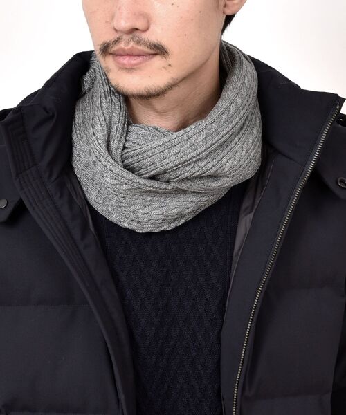 SHIPS（シップス）の「SHIPS: アランニット スヌード（ネックウォーマー/スヌード・メンズ・ブラック/ベージュ/グリーン/グレー・ONE SIZE）」の11枚目の写真