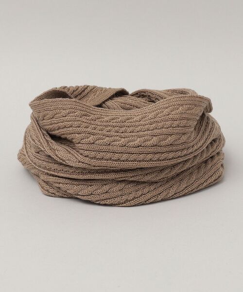 SHIPS（シップス）の「SHIPS: アランニット スヌード（ネックウォーマー/スヌード・メンズ・ブラック/ベージュ/グリーン/グレー・ONE SIZE）」の16枚目の写真