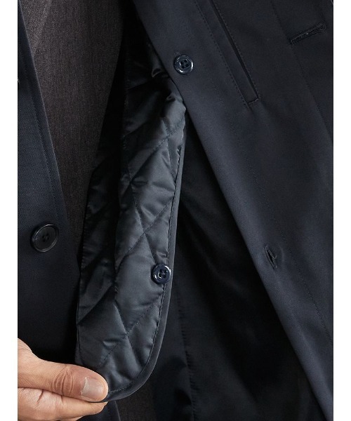 Perfect Suit FActory(パーフェクトスーツファクトリー)の「T/C ステンカラー無地コート(ステンカラーコート・メンズ・ブラック/ベージュ/ネイビー・S/LL/M/L)」の18枚目の写真