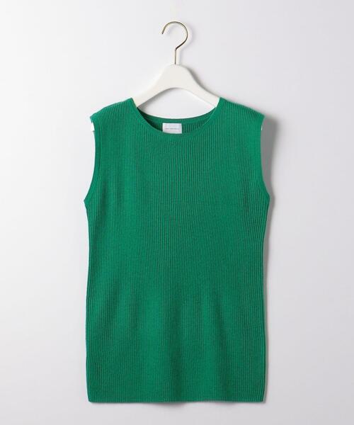 green label relaxing(グリーンレーベルリラクシング)の「レイヤード クロップド プルオーバー ニット -ウォッシャブル-(ニット/セーター・レディース・オフホワイト/ダークグレー/ケリー・FREE)」の19枚目の写真