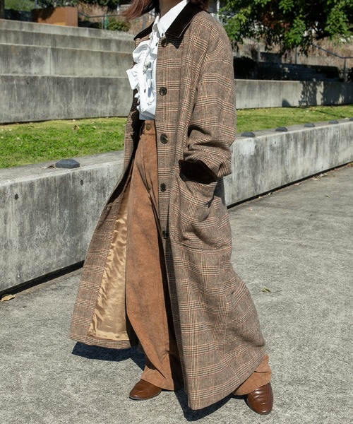 kutir(クティール)の「襟配色ステンカラーコート(ステンカラーコート・レディース・ブラック/ブラウン/グレー・SMALL/MEDIUM)」の17枚目の写真