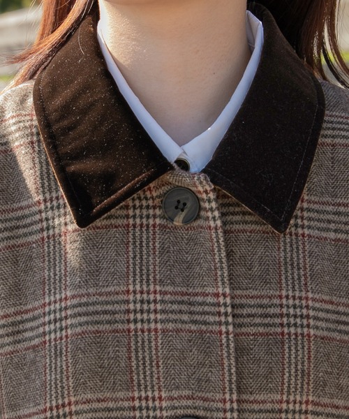 kutir(クティール)の「襟配色ステンカラーコート(ステンカラーコート・レディース・ブラック/ブラウン/グレー・SMALL/MEDIUM)」の22枚目の写真