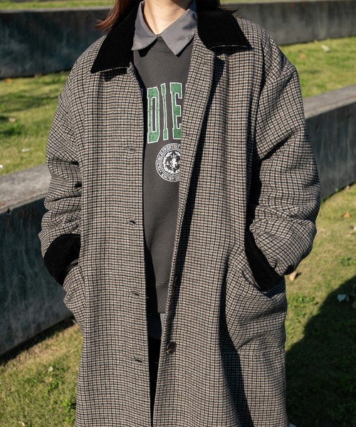 kutir(クティール)の「襟配色ステンカラーコート(ステンカラーコート・レディース・ブラック/ブラウン/グレー・SMALL/MEDIUM)」の13枚目の写真