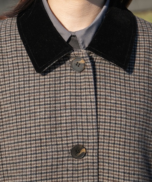 kutir(クティール)の「襟配色ステンカラーコート(ステンカラーコート・レディース・ブラック/ブラウン/グレー・SMALL/MEDIUM)」の16枚目の写真