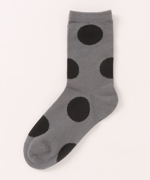 Fun & Daily（ファンアンドデイリー）の「F&D : ラージドットカラーソックス（ソックス/靴下・レディース・ホワイト/チャコールグレー/ブラック/ネイビー/ブラウン/ブルー/マスタード/ワインレッド/グレー・FREE）」の4枚目の写真