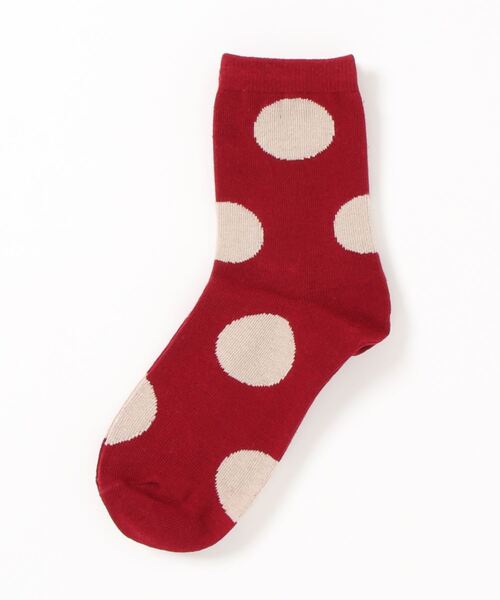 Fun & Daily（ファンアンドデイリー）の「F&D : ラージドットカラーソックス（ソックス/靴下・レディース・ホワイト/チャコールグレー/ブラック/ネイビー/ブラウン/ブルー/マスタード/ワインレッド/グレー・FREE）」の21枚目の写真